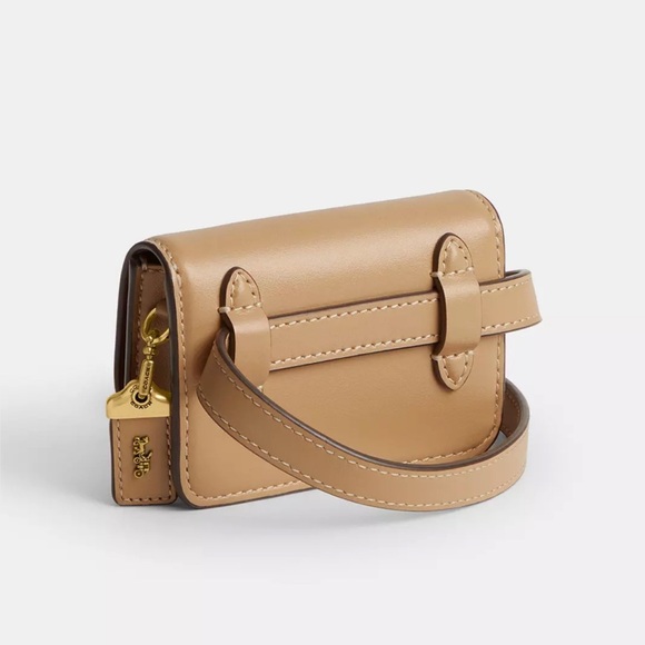 Coach 1941 Bandit Card Case Belt Bag in Brass/Tan Luxe Refined Calf Leather NWT - Picture 14 of 15